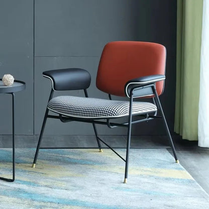 Design Fabric Vintage Fauteluil Scandinavian French Style Antique Luxury Leather Living Room Modern Armchair - PatioLix