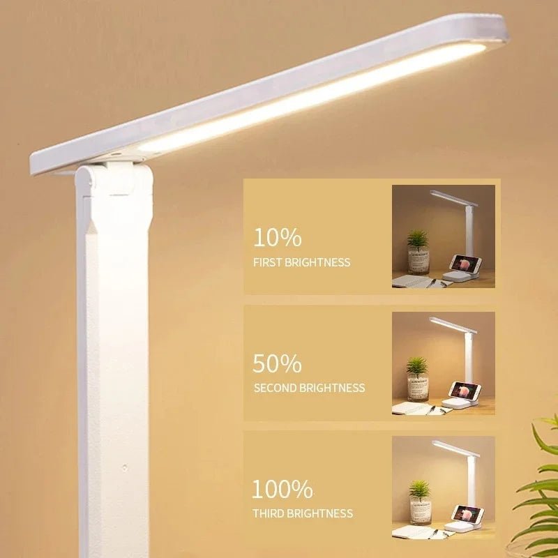 Eye Protection Touch USB Charge 3 Color Dimmable Touch Foldable Desk Lamp Night Light Adjustable Desk Lamp For Reading Study - PatioLix