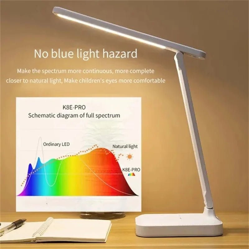 Eye Protection Touch USB Charge 3 Color Dimmable Touch Foldable Desk Lamp Night Light Adjustable Desk Lamp For Reading Study - PatioLix