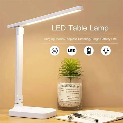 Eye Protection Touch USB Charge 3 Color Dimmable Touch Foldable Desk Lamp Night Light Adjustable Desk Lamp For Reading Study - PatioLix