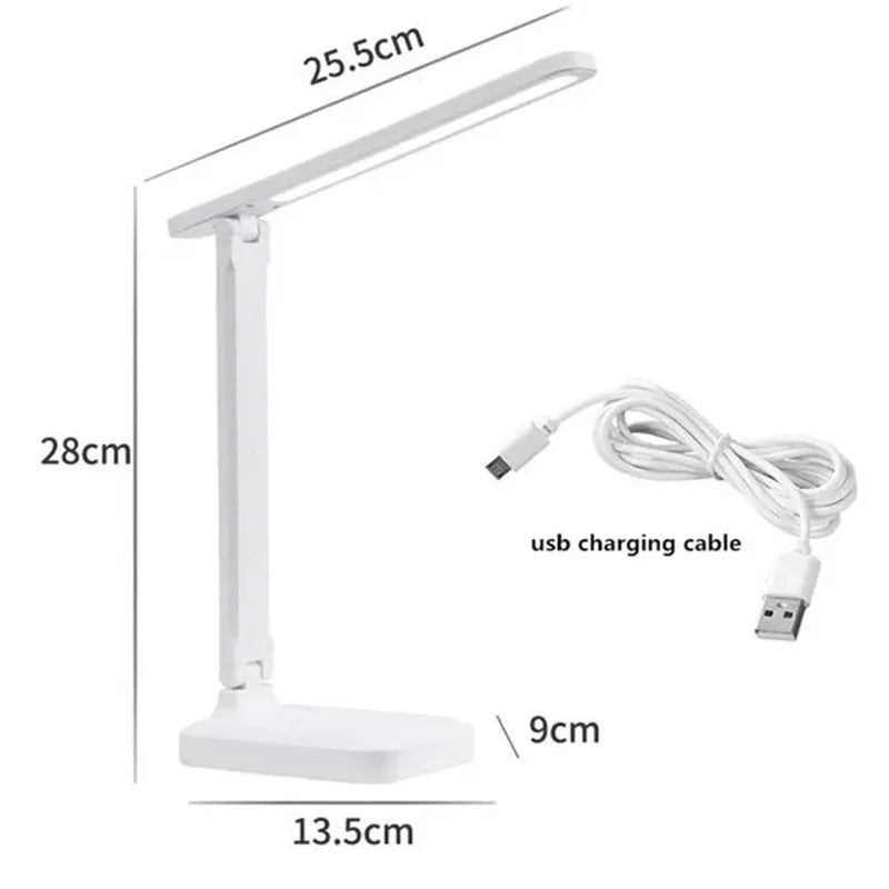 Eye Protection Touch USB Charge 3 Color Dimmable Touch Foldable Desk Lamp Night Light Adjustable Desk Lamp For Reading Study - PatioLix