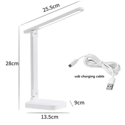Eye Protection Touch USB Charge 3 Color Dimmable Touch Foldable Desk Lamp Night Light Adjustable Desk Lamp For Reading Study - PatioLix