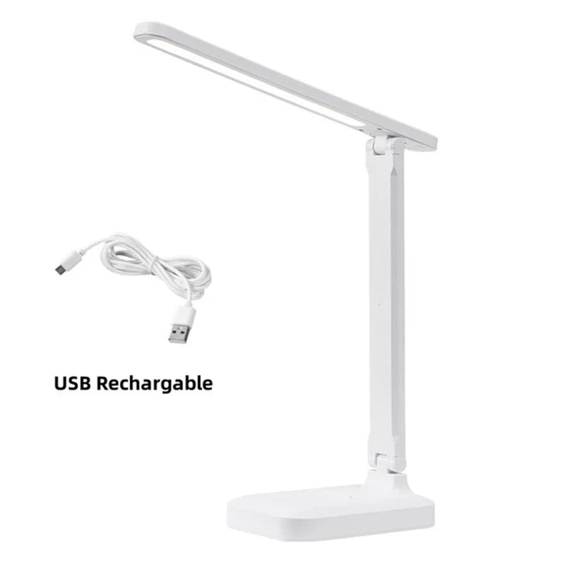 Eye Protection Touch USB Charge 3 Color Dimmable Touch Foldable Desk Lamp Night Light Adjustable Desk Lamp For Reading Study - PatioLix