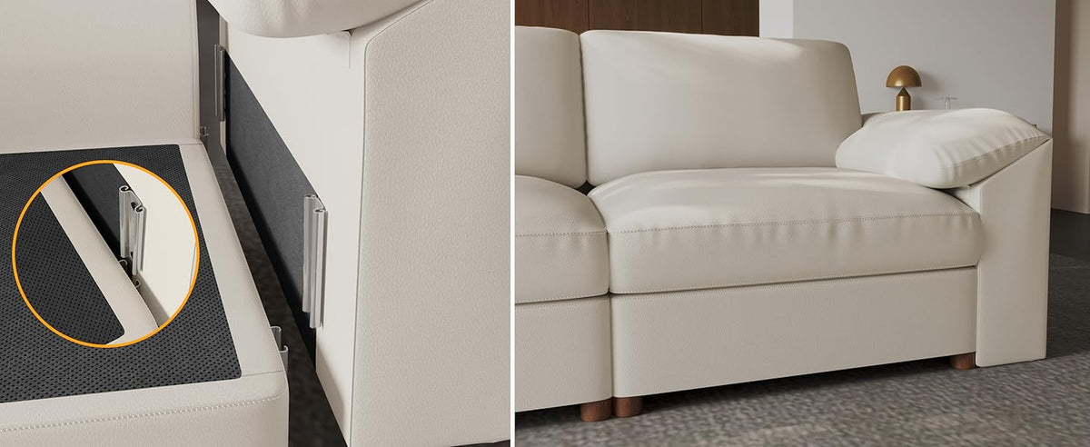 Oversized Modular Sectional Sofa,Cloud Couch Deep Seat Sofa Cushion Covers Removable,Oversized Sectional Couches for Living Room