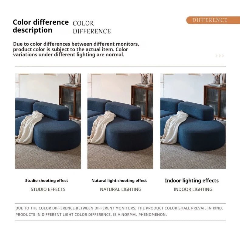 Fabric Sofa, Cashew Shape Compression Couch with High - Resilience Foam, Velvet Upholstery, Non - Deformation, Roll - Pack Design - PatioLix