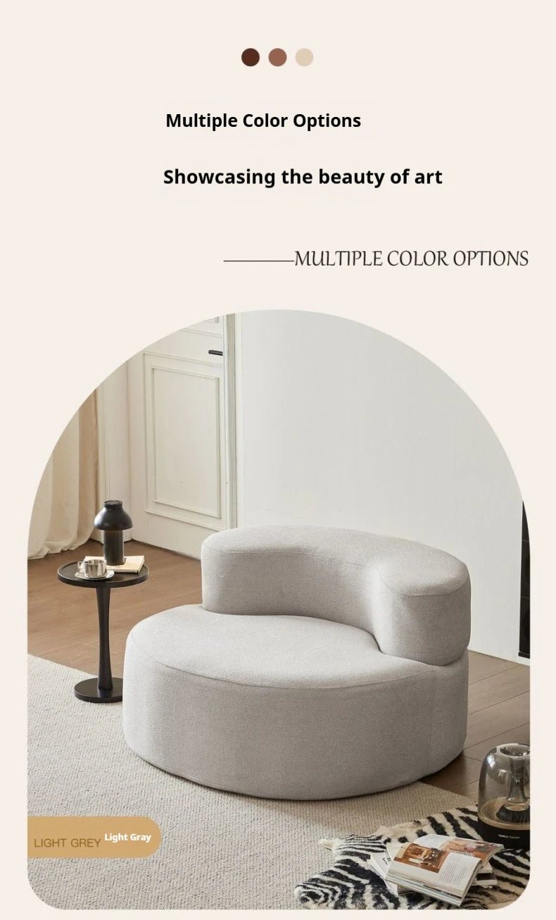 Fabric Sofa, Cashew Shape Compression Couch with High - Resilience Foam, Velvet Upholstery, Non - Deformation, Roll - Pack Design - PatioLix