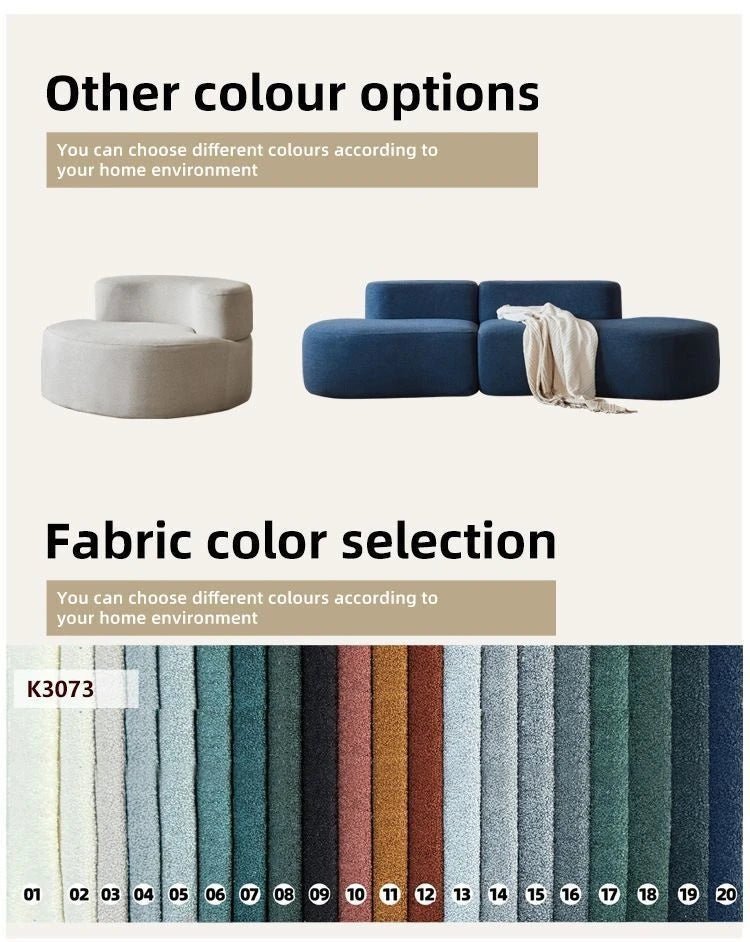 Fabric Sofa, Cashew Shape Compression Couch with High - Resilience Foam, Velvet Upholstery, Non - Deformation, Roll - Pack Design - PatioLix