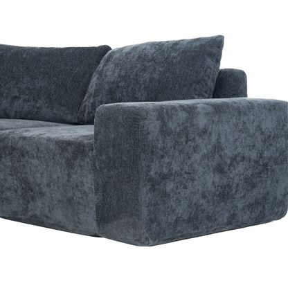 Oversized Modular Cloud Sectional Sofa Set, Grey U-shaped Couch with Deep Seating for Living Room