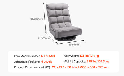 SucceBuy Floor Chair Recycled Foam Folding Sofa Chair Multifunctional Floor Chair with Back Support Ideal for Sleeping Reading