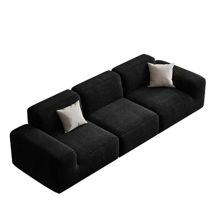 Frameless Tofu Block Sofa, Wabi - Sabi Chenille Fabric with 5 - Zone Support, Heavy - Duty & High - Density Foam, Minimalist Design - PatioLix