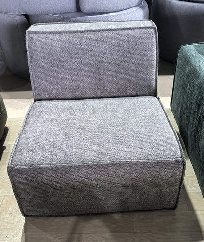 Frameless Tofu Block Sofa, Wabi - Sabi Chenille Fabric with 5 - Zone Support, Heavy - Duty & High - Density Foam, Minimalist Design - PatioLix
