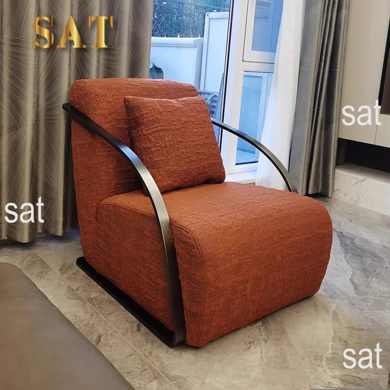 *g for Lazy Sofa Chair and Hotel Single Lounge Velvet Chairs Comfy Fabric Armchairs for Bedroom Modern Luxury Accent Chair* - PatioLix