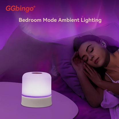 GGbingo Touch Night Light Rechargeable Remote Control Night Light RGB Dimmable Table Lamp Ambient Light for Bedroom Living Room - PatioLix