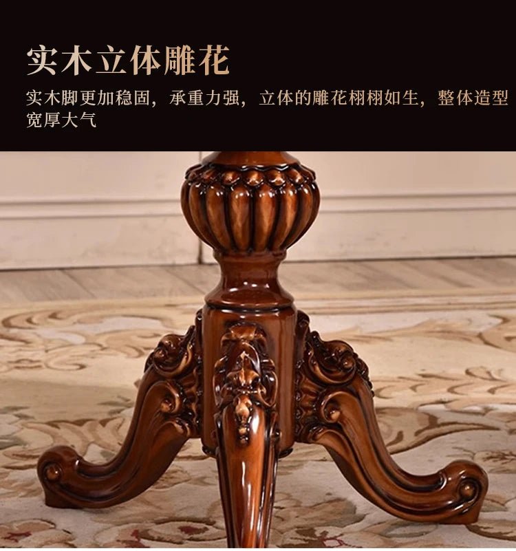 H5 retro solid wood single sofa chair living room casual light luxury leather armchair - PatioLix