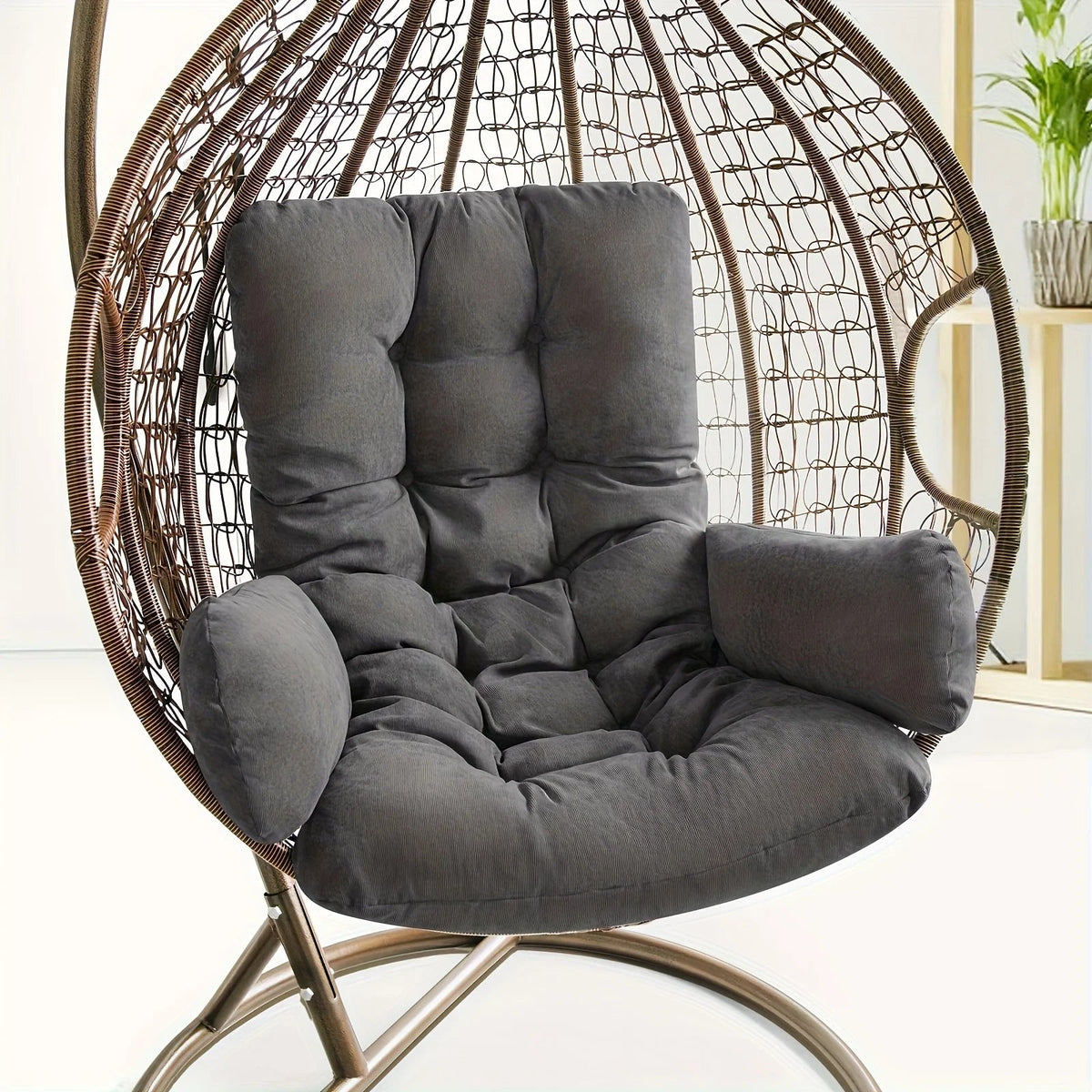 Hammock Rocking Chair Cushion Egg - shape Cushion Available for Garden Living Room Decoration (Without Hanging Basket Seat) Cojin - PatioLix
