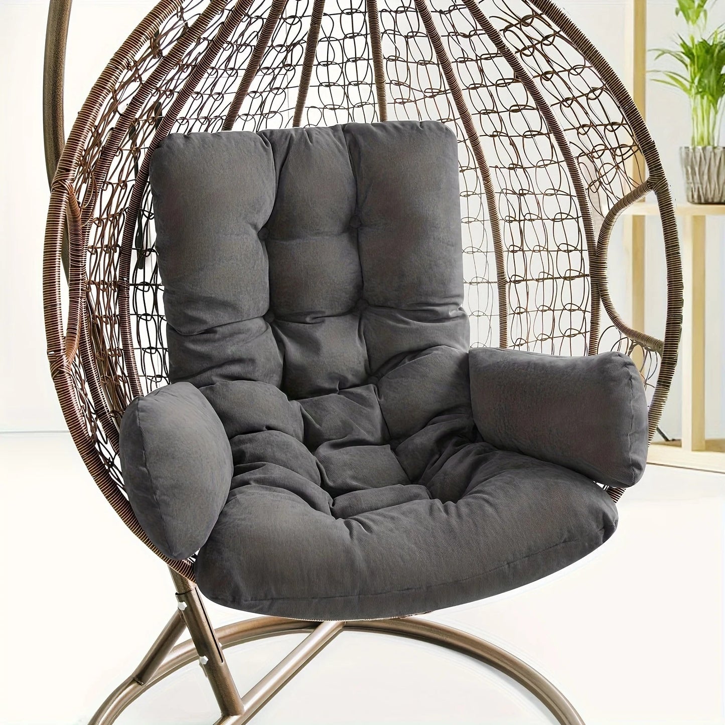 Hammock Rocking Chair Cushion Egg - shape Cushion Available for Garden Living Room Decoration (Without Hanging Basket Seat) Cojin - PatioLix