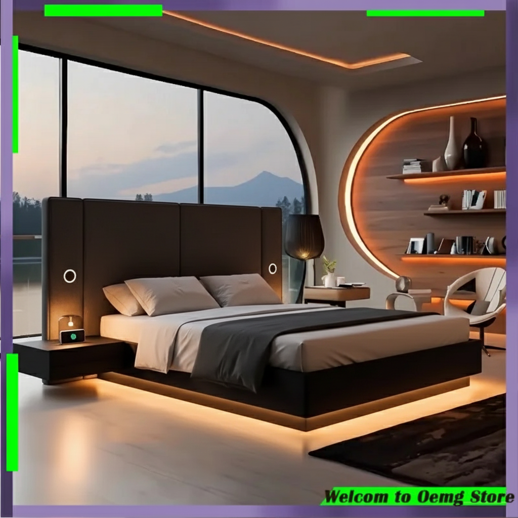 Stylish Designer Bed Frame High European Luxury Comfort Ideal Elegant Weddings Camas De Dormitorio Camas De Casal Decoration