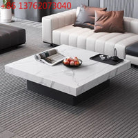 Italian rock slab coffee table living room household light luxury high - end small apartment modern minimalist - PatioLix