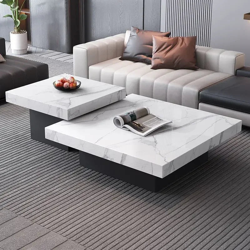 Italian rock slab coffee table living room household light luxury high - end small apartment modern minimalist - PatioLix