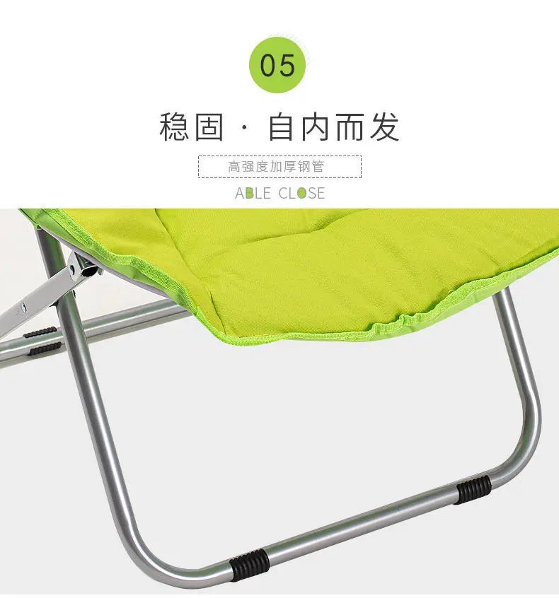 Large Casual Adult Moon Chair Sun Chair Lazy Chair Folding Chair Home Sofa - PatioLix