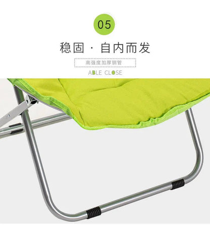 Large Casual Adult Moon Chair Sun Chair Lazy Chair Folding Chair Home Sofa - PatioLix