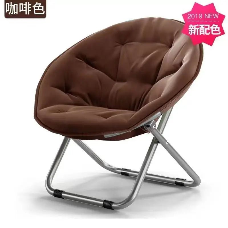 Large Casual Adult Moon Chair Sun Chair Lazy Chair Folding Chair Home Sofa - PatioLix