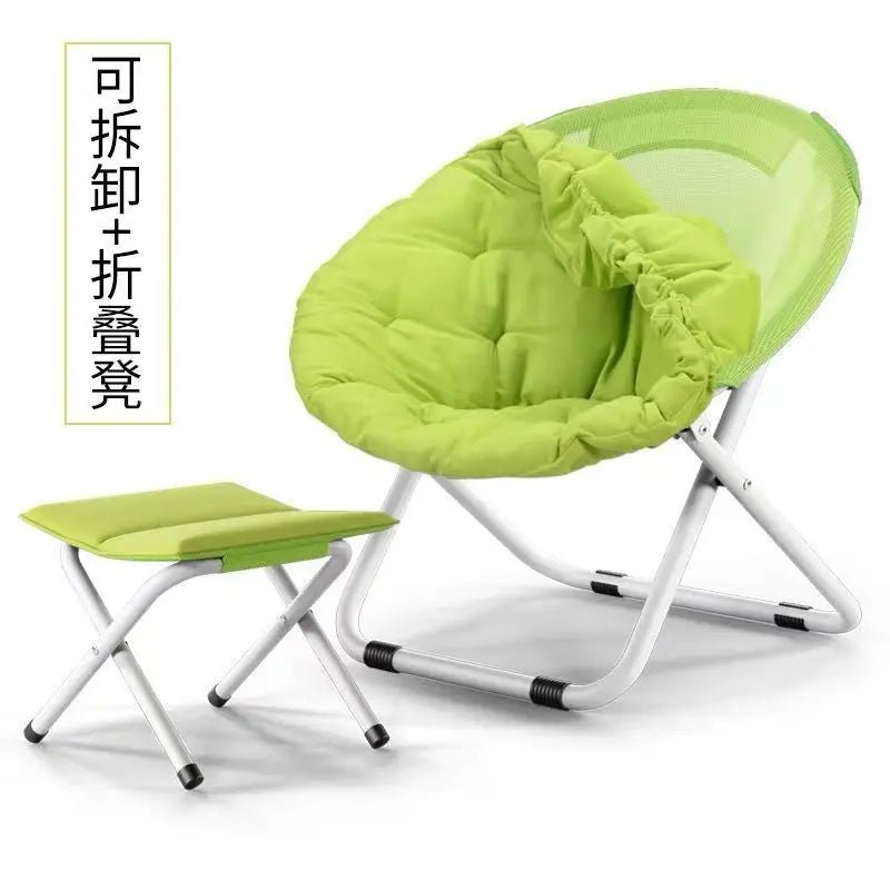 Large Casual Adult Moon Chair Sun Chair Lazy Chair Folding Chair Home Sofa - PatioLix