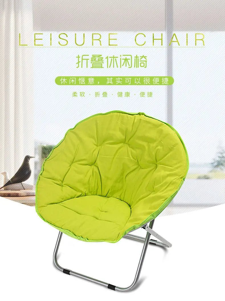 Large Casual Adult Moon Chair Sun Chair Lazy Chair Folding Chair Home Sofa - PatioLix