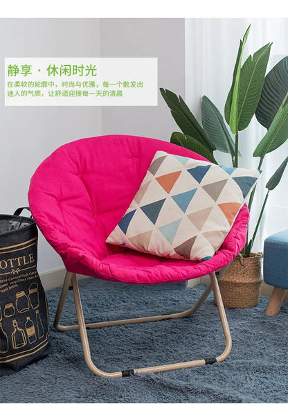 Large Casual Adult Moon Chair Sun Chair Lazy Chair Folding Chair Home Sofa - PatioLix