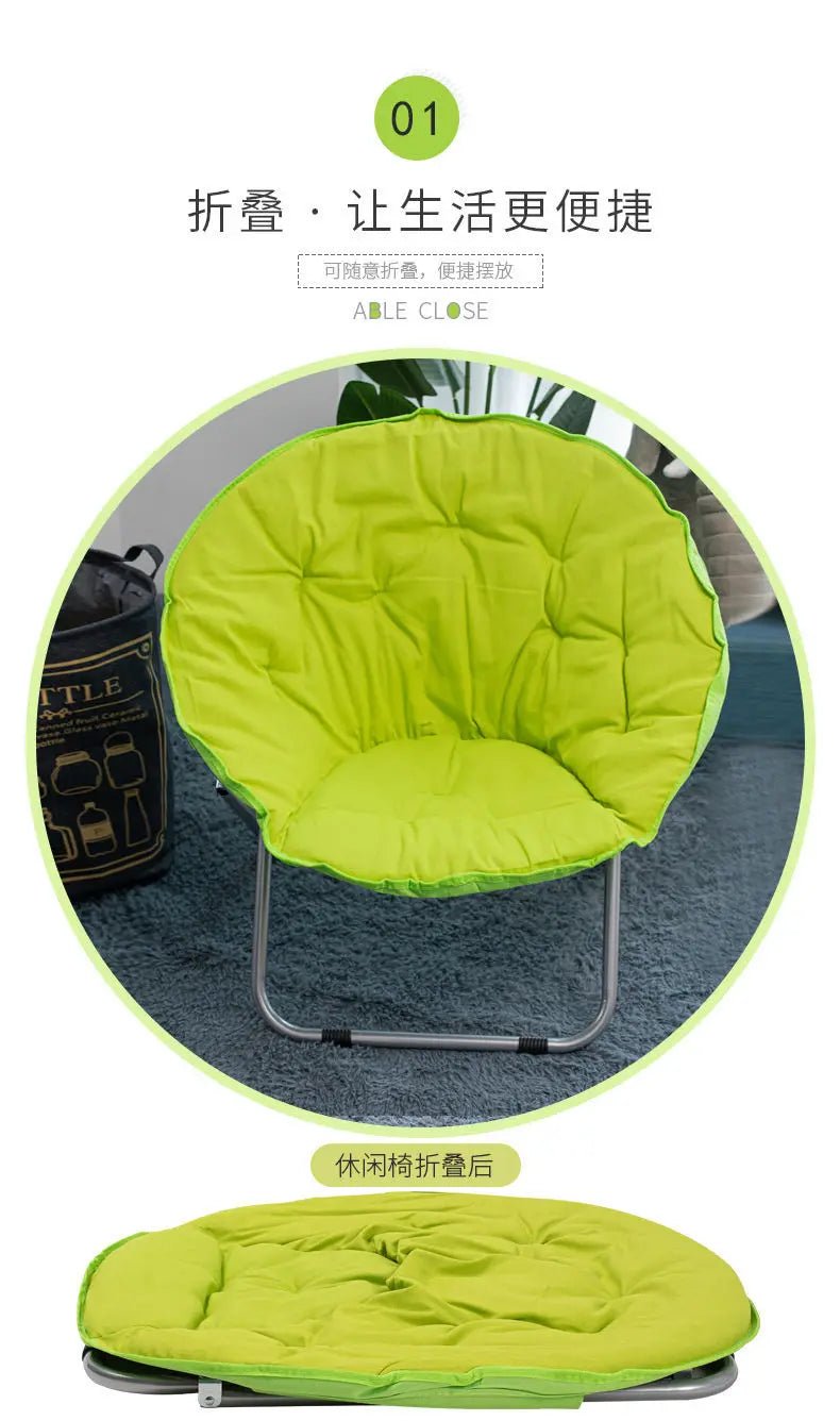 Large Casual Adult Moon Chair Sun Chair Lazy Chair Folding Chair Home Sofa - PatioLix