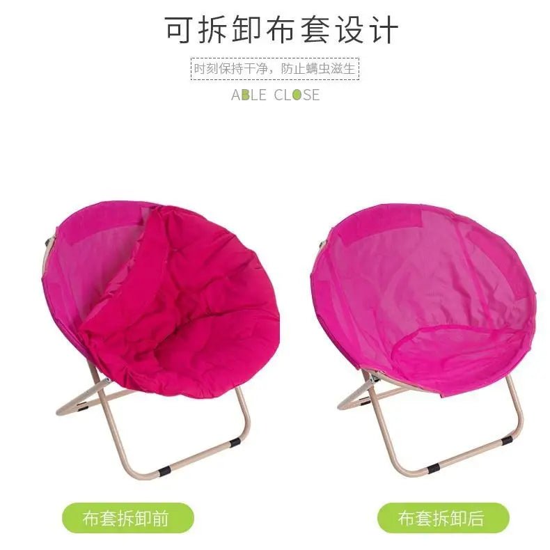 Large Casual Adult Moon Chair Sun Chair Lazy Chair Folding Chair Home Sofa - PatioLix
