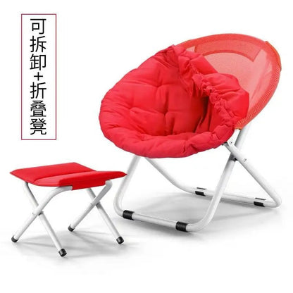 Large Casual Adult Moon Chair Sun Chair Lazy Chair Folding Chair Home Sofa - PatioLix