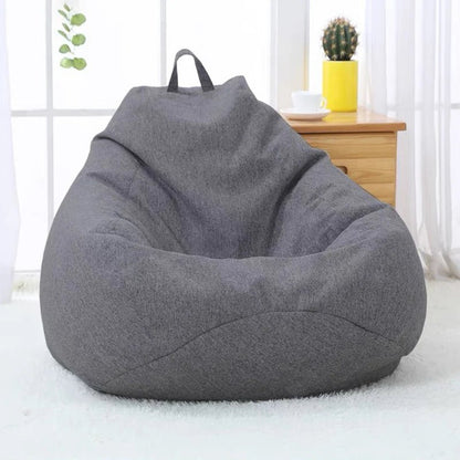 Lazy Seat Chair Sofa Cover Large Bean Bag Couch Soft Fluffy Breathable Adult Child Tatami Living Room Decorative without Filler - PatioLix
