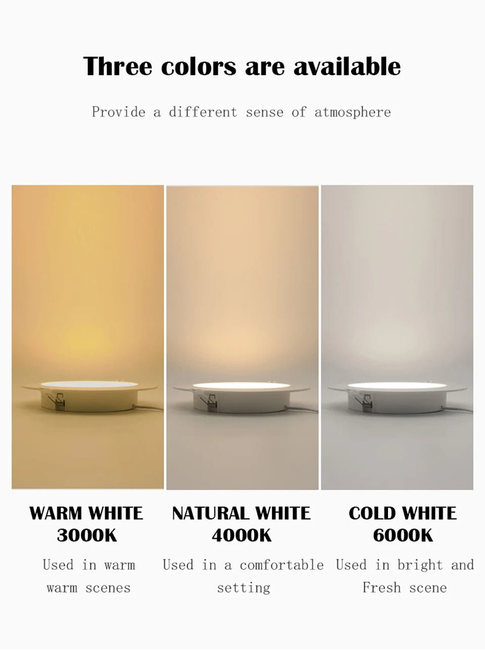 LED Downlight AC100 - 240V Spot Three colors 6W 10W 14W 17W 20W 24W Recessed in LED Ceiling Downlight Light Cold Warm white Lamp - PatioLix