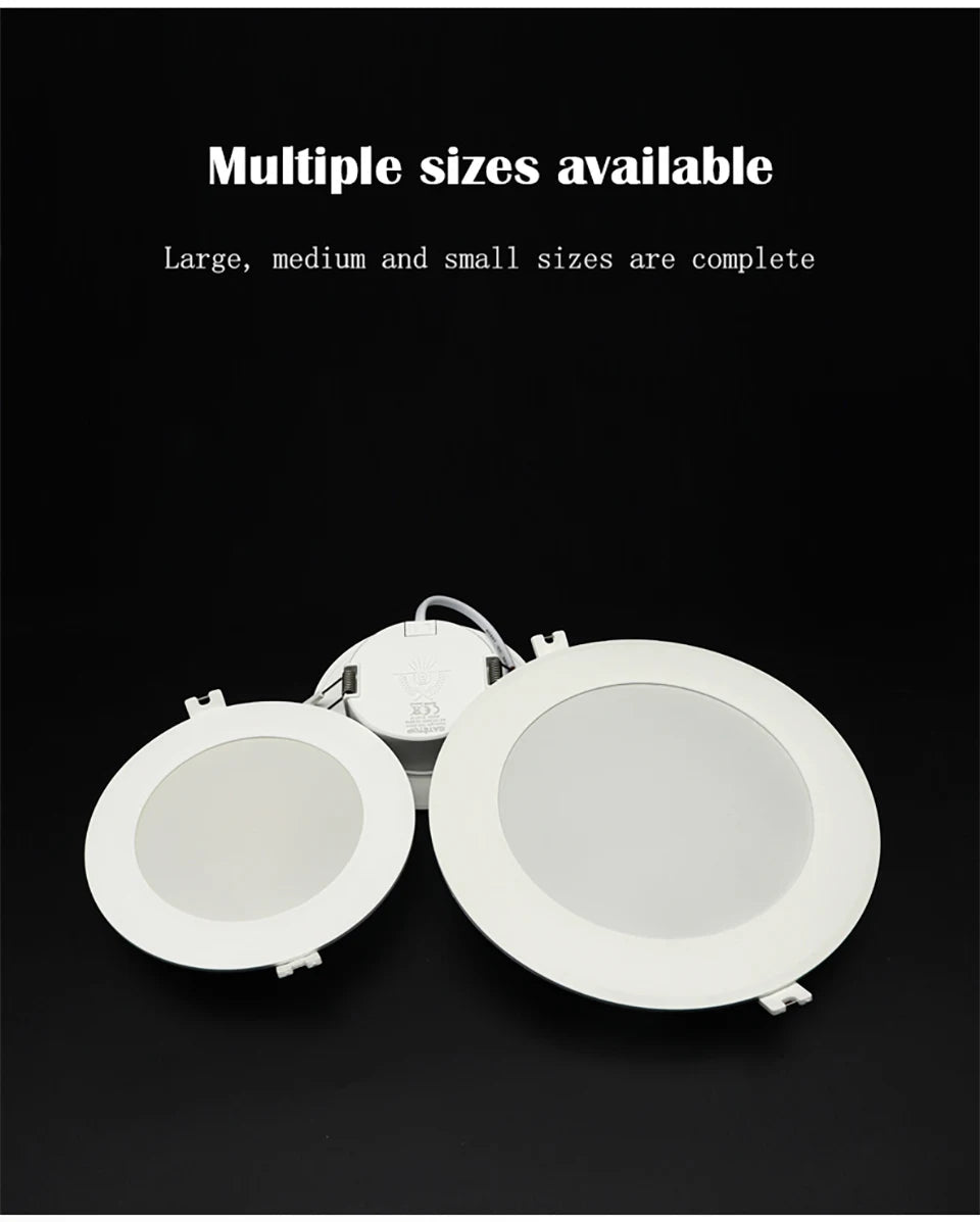 LED Downlight AC100 - 240V Spot Three colors 6W 10W 14W 17W 20W 24W Recessed in LED Ceiling Downlight Light Cold Warm white Lamp - PatioLix