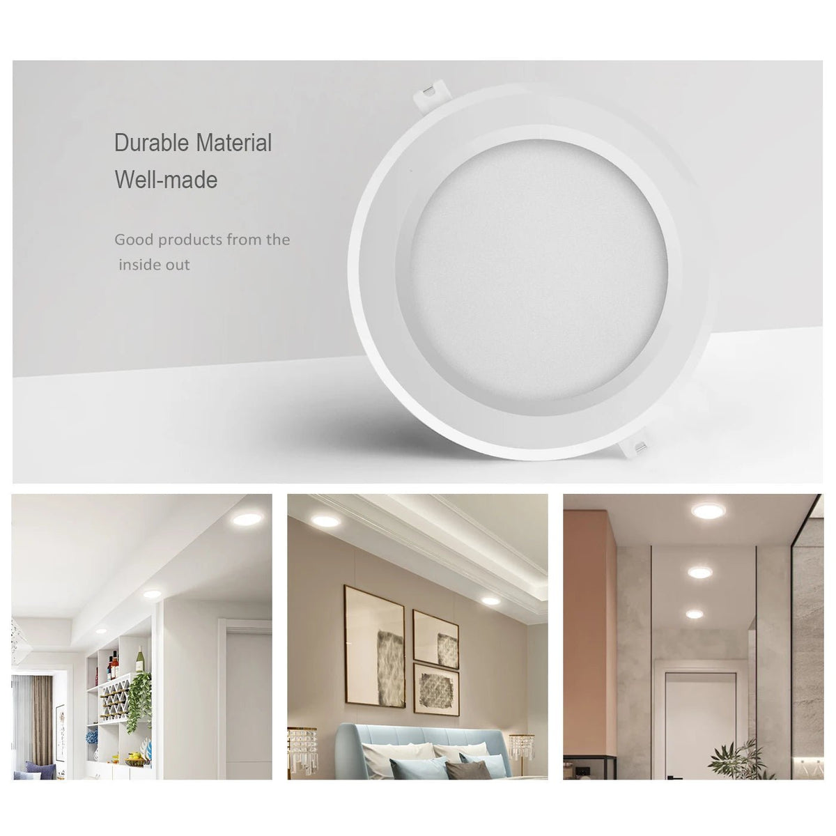 LED Downlight AC100 - 240V Spot Three colors 6W 10W 14W 17W 20W 24W Recessed in LED Ceiling Downlight Light Cold Warm white Lamp - PatioLix