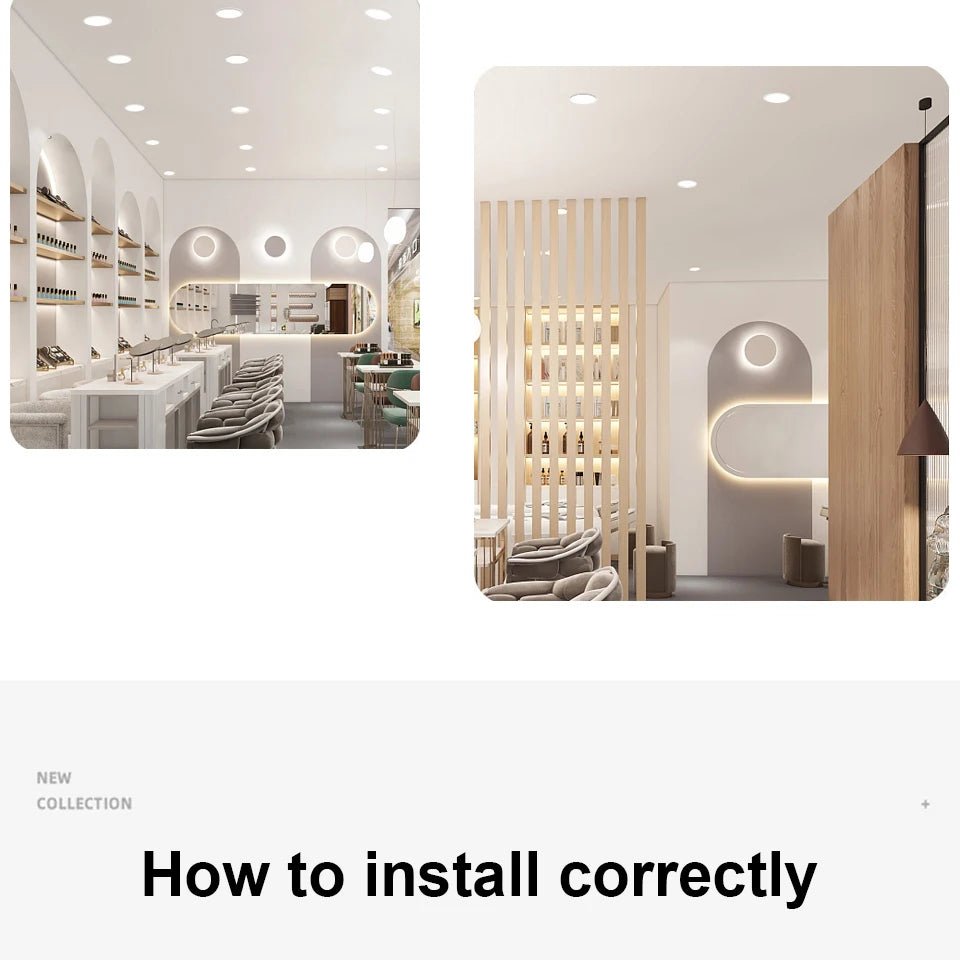 LED Downlight AC100 - 240V Spot Three colors 6W 10W 14W 17W 20W 24W Recessed in LED Ceiling Downlight Light Cold Warm white Lamp - PatioLix
