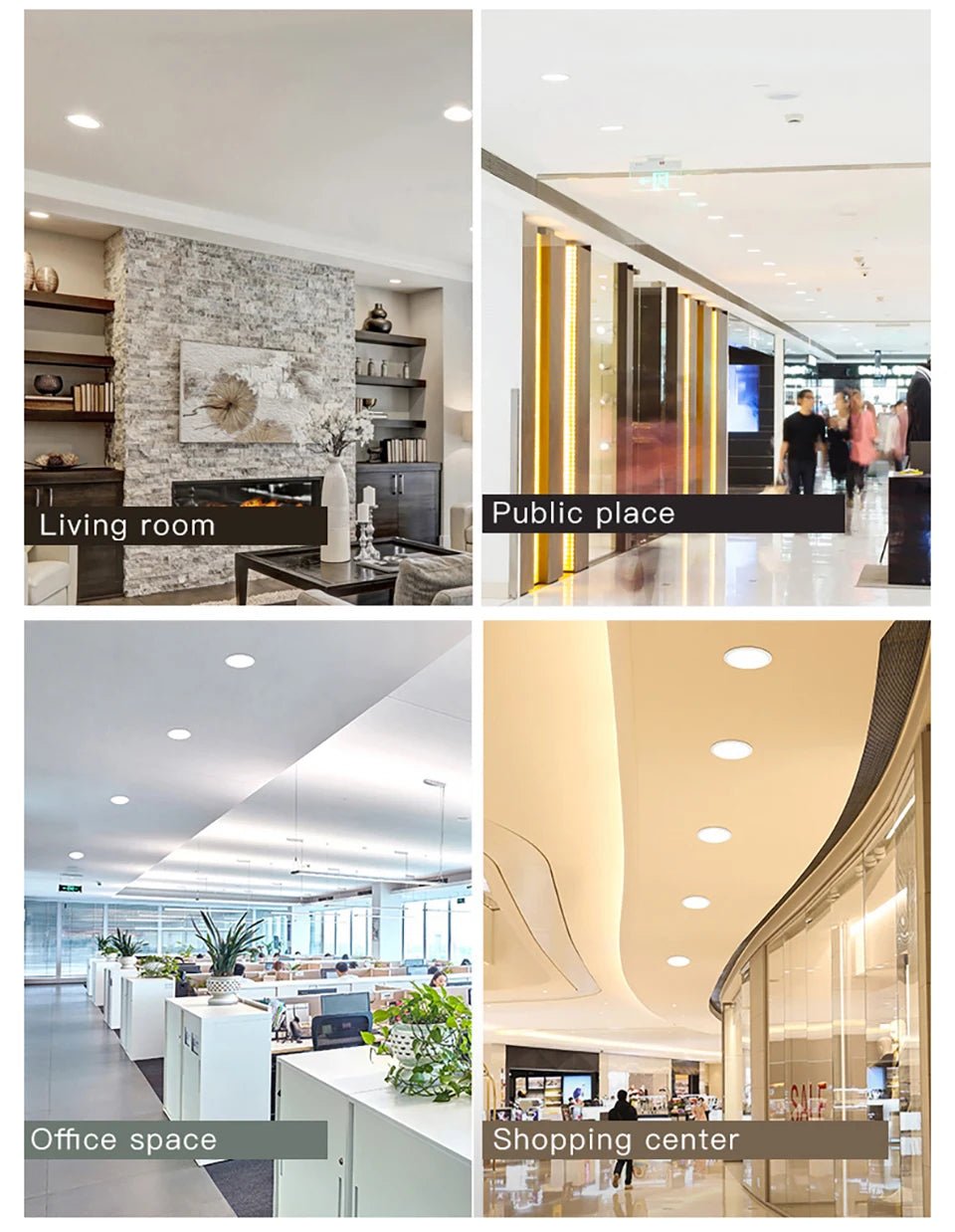 LED Downlight AC100 - 240V Spot Three colors 6W 10W 14W 17W 20W 24W Recessed in LED Ceiling Downlight Light Cold Warm white Lamp - PatioLix