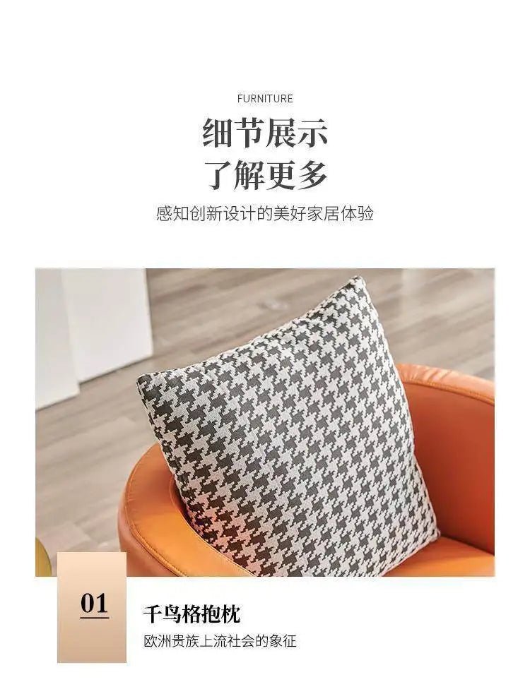 Light luxury rotatable lazy sofa chair hotel clubhouse reception negotiation chair FT - PatioLix