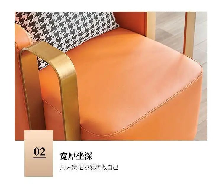 Light luxury rotatable lazy sofa chair hotel clubhouse reception negotiation chair FT - PatioLix