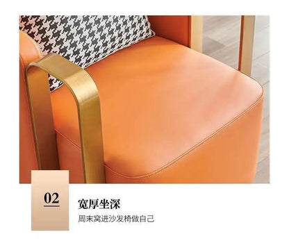 Light luxury rotatable lazy sofa chair hotel clubhouse reception negotiation chair FT - PatioLix