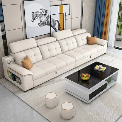 Living Room Sofa Bed Locker Double Corner Combination Sofa Bed Combination Sofa with Pull - out Folding Modern - PatioLix