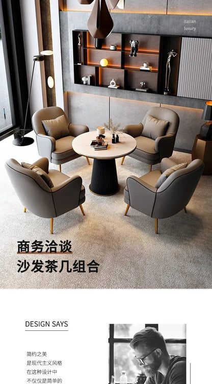 Luxury Modern Chairs Living Room Metal Queen Leather Vanity Sofa Nordic Armchair Back Support Fauteuil Salon Home Furniture - PatioLix