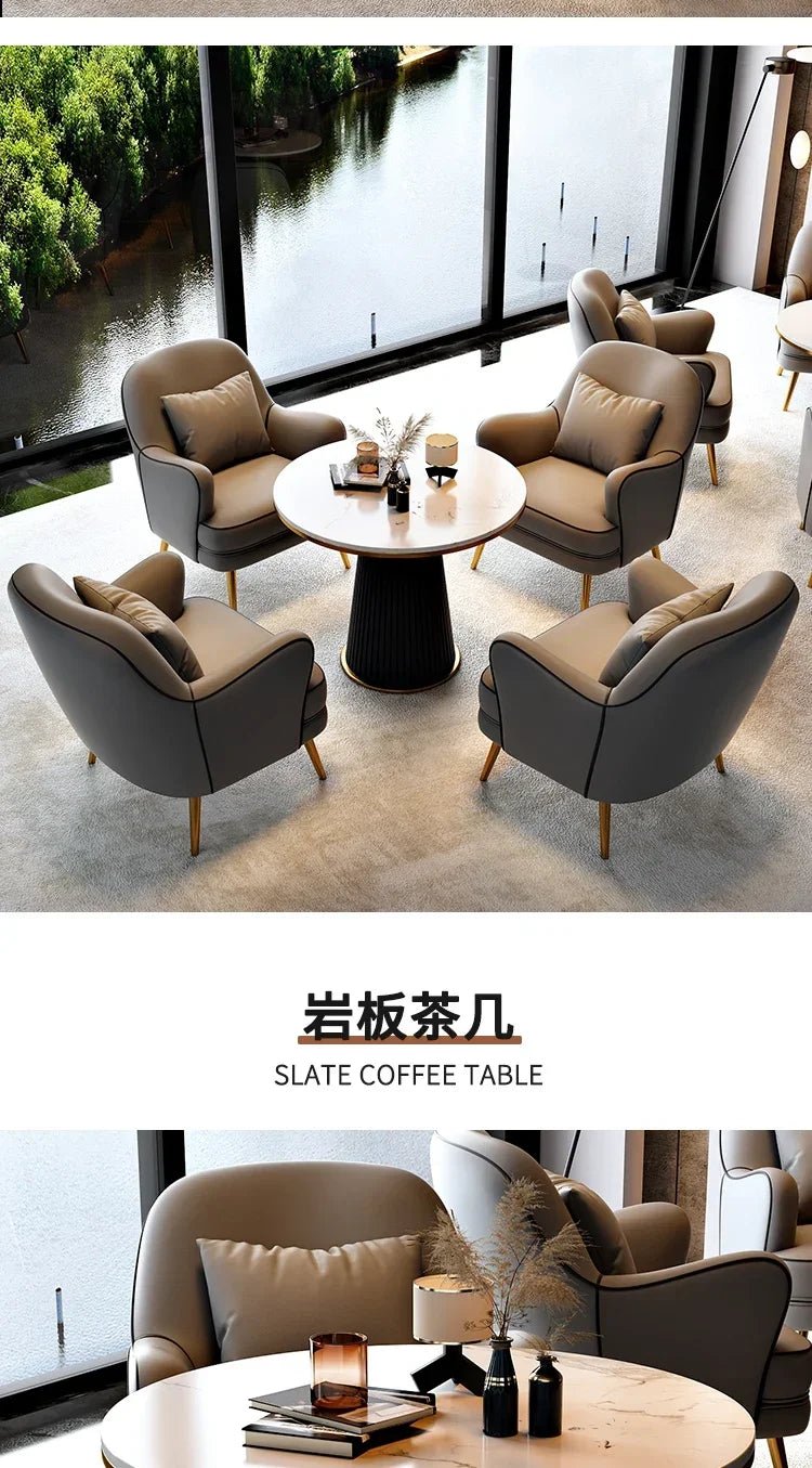 Luxury Modern Chairs Living Room Metal Queen Leather Vanity Sofa Nordic Armchair Back Support Fauteuil Salon Home Furniture - PatioLix