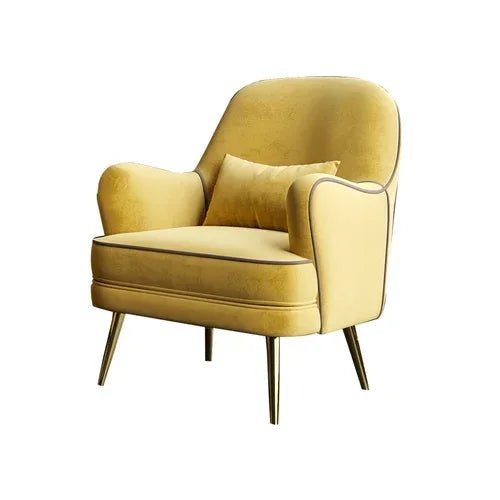 Luxury Modern Chairs Living Room Metal Queen Leather Vanity Sofa Nordic Armchair Back Support Fauteuil Salon Home Furniture - PatioLix