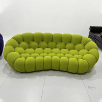 MINGDIBAO Contemporary Cloud - Shaped Sofa Modular Cloth Football Couch Fabric Curved Designer Sofa Set for Living Room or Office - PatioLix