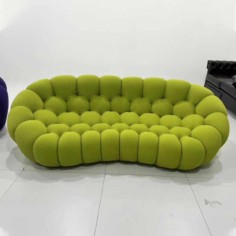 MINGDIBAO Contemporary Cloud - Shaped Sofa Modular Cloth Football Couch Fabric Curved Designer Sofa Set for Living Room or Office - PatioLix