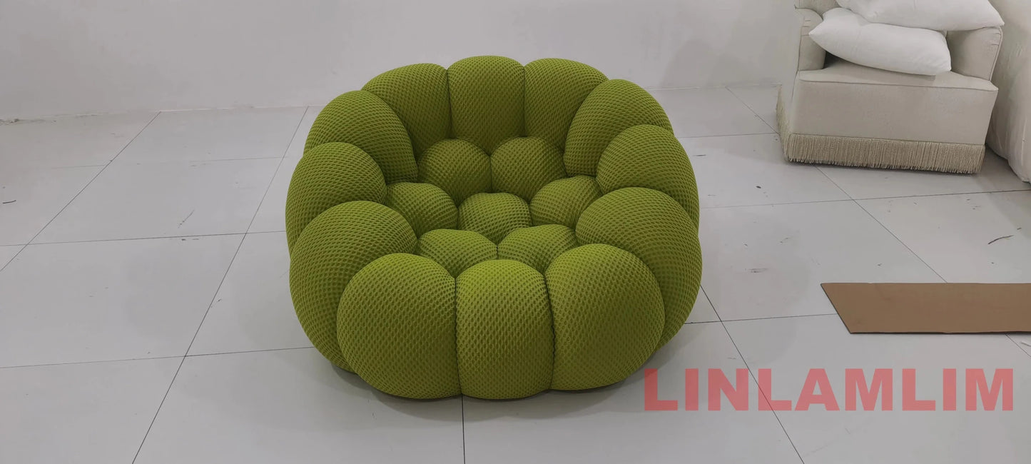 MINGDIBAO Contemporary Cloud - Shaped Sofa Modular Cloth Football Couch Fabric Curved Designer Sofa Set for Living Room or Office - PatioLix