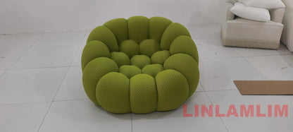 MINGDIBAO Contemporary Cloud - Shaped Sofa Modular Cloth Football Couch Fabric Curved Designer Sofa Set for Living Room or Office - PatioLix