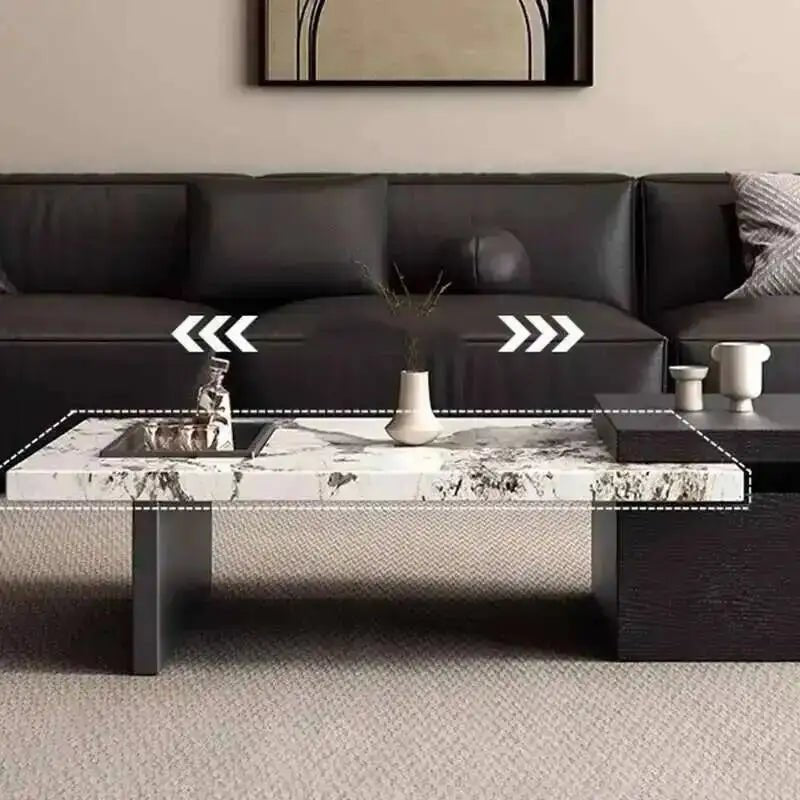 Minimalist Adjustable Moving Coffee Table Unique Designer Cheap Side Table Luxury Living Room Meubles Entrance Hall Furniture - PatioLix